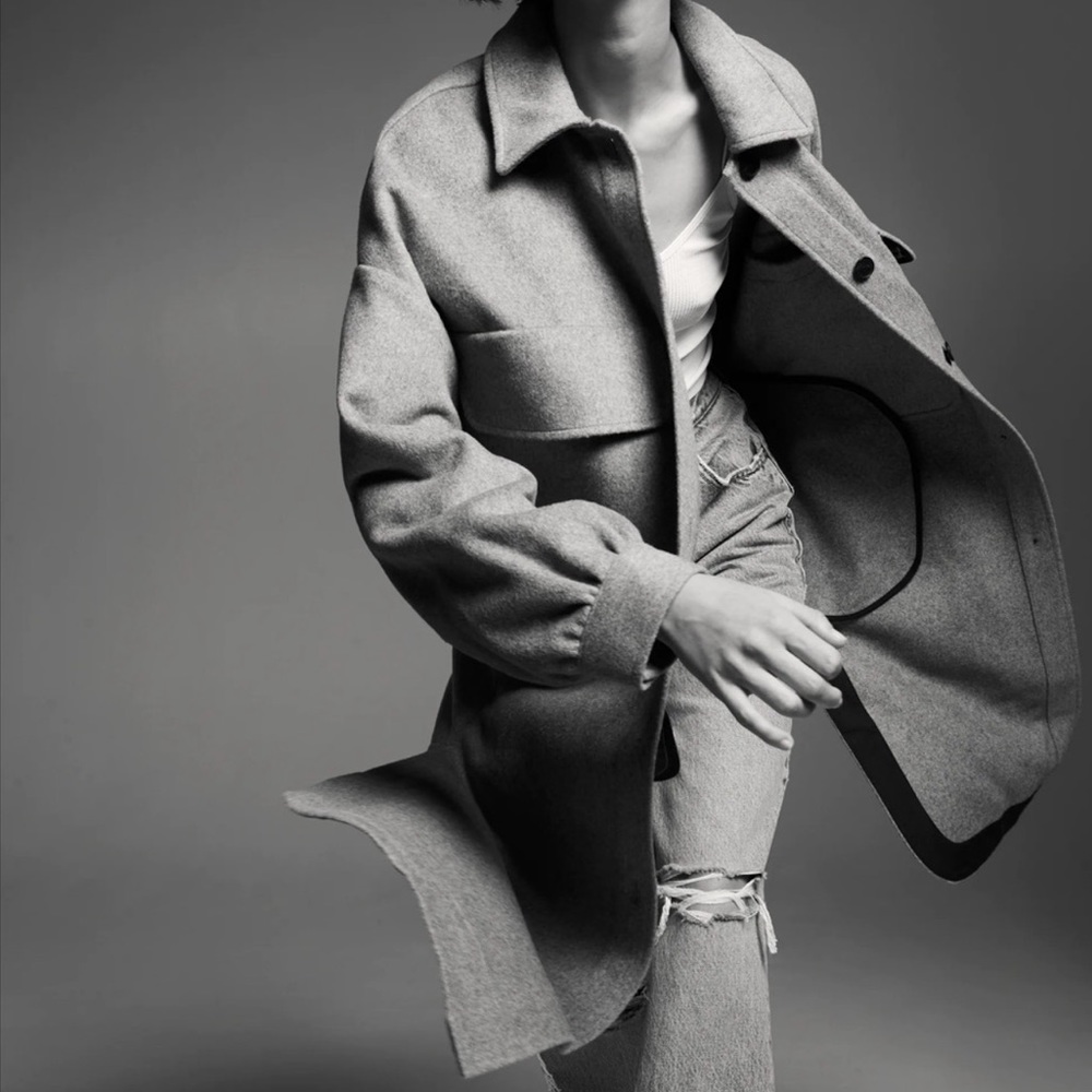 Zara Oversized Shacket Coat Blogger Favorite
